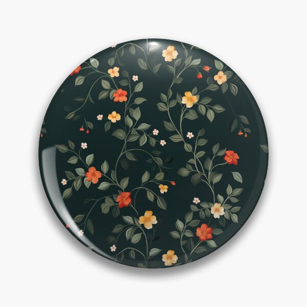 Item preview, Floral Vine Vector Art on Dark Green Background designed and sold by amortka.