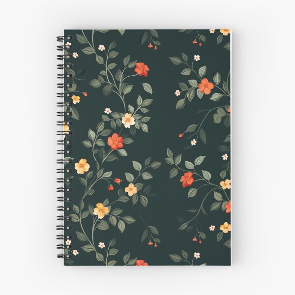 Item preview, Floral Vine Vector Art on Dark Green Background designed and sold by amortka.