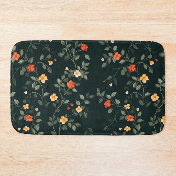Item preview, Floral Vine Vector Art on Dark Green Background designed and sold by amortka.