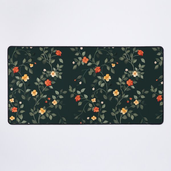 Item preview, Floral Vine Vector Art on Dark Green Background designed and sold by amortka.
