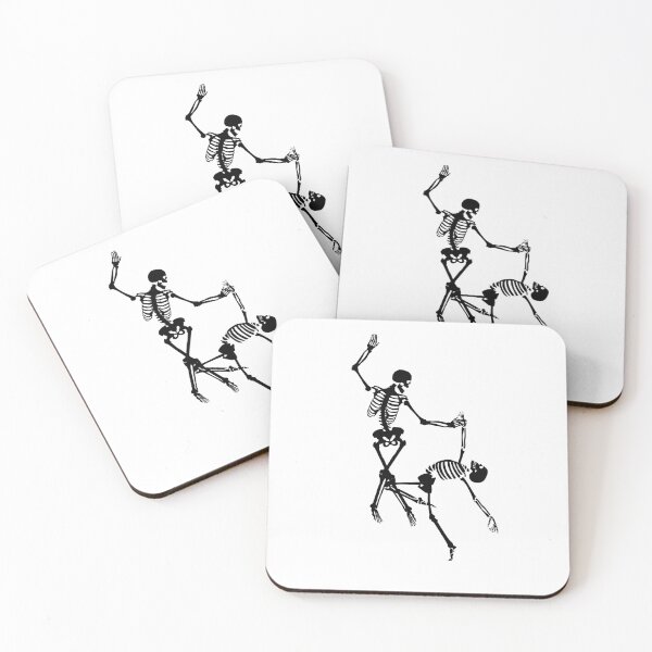 Item preview, Dance 'til we die, dancing skeletons, stickers and stuff designed and sold by Smallfish1274.