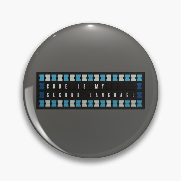 Item preview, "Code Is My Second Language" flipboard typography designed and sold by trepiu.