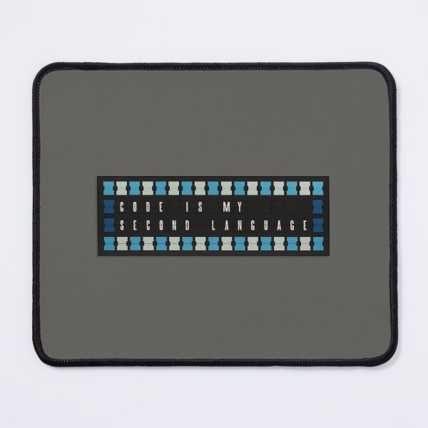 Item preview, "Code Is My Second Language" flipboard typography designed and sold by trepiu.