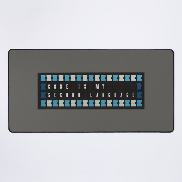 Item preview, "Code Is My Second Language" flipboard typography designed and sold by trepiu.