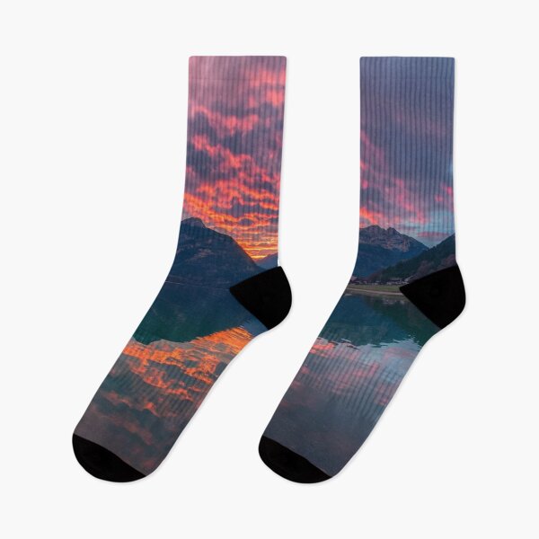 Item preview, Sunset Over Tranquil Mountains designed and sold by TheCreativeA.