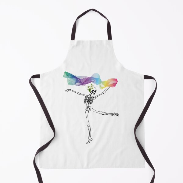Item preview, Dancing skeleton with Rainbow Scarf, stickers and tuff designed and sold by Smallfish1274.