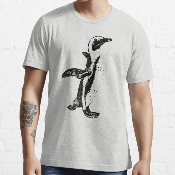 African Penguin in Graphic Black and White Essential T-Shirt