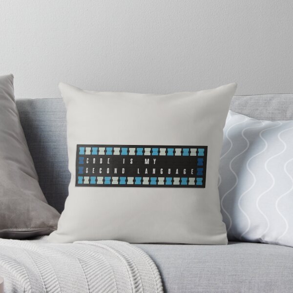 Item preview, "Code Is My Second Language" flipboard typography designed and sold by trepiu.