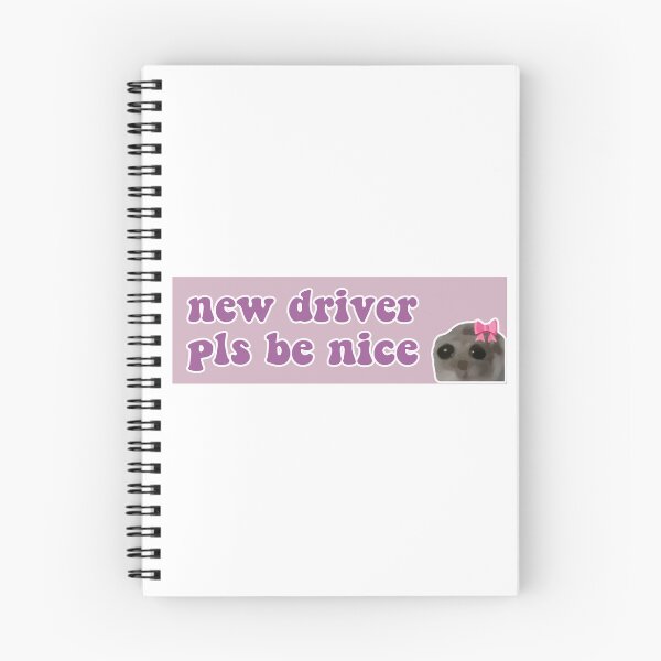 Item preview, New driver pls be nice sad hamster bumper designed and sold by BUMPER-STICKERS.