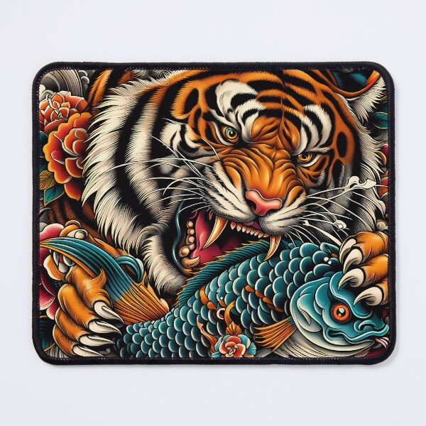 Item preview, Fierce Tiger Grasping a Koi Fish designed and sold by Vitalka-uk.