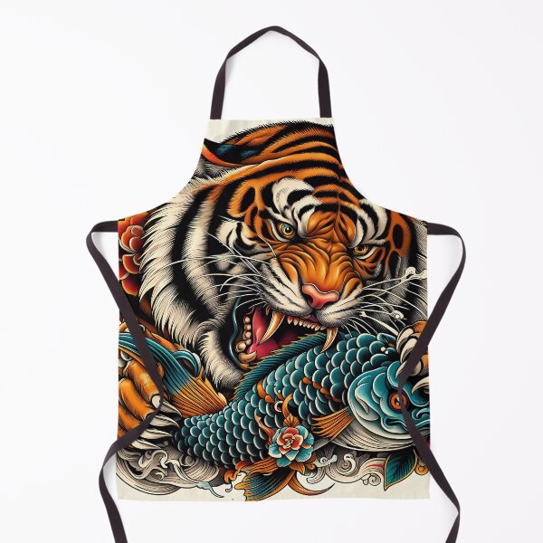 Item preview, Fierce Tiger Grasping a Koi Fish designed and sold by Vitalka-uk.