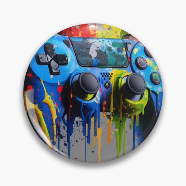 Item preview, A vibrant and colorful game controller that appears to be melting or dripping with paint designed and sold by arjad3n.