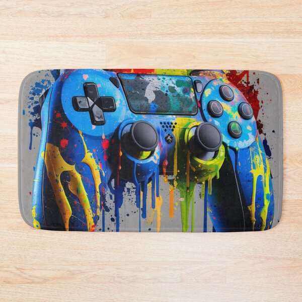 Item preview, A vibrant and colorful game controller that appears to be melting or dripping with paint designed and sold by arjad3n.