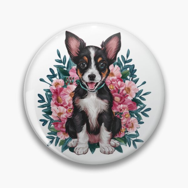 Item preview, Happy Puppy Amidst Flowers designed and sold by TheCreativeA.