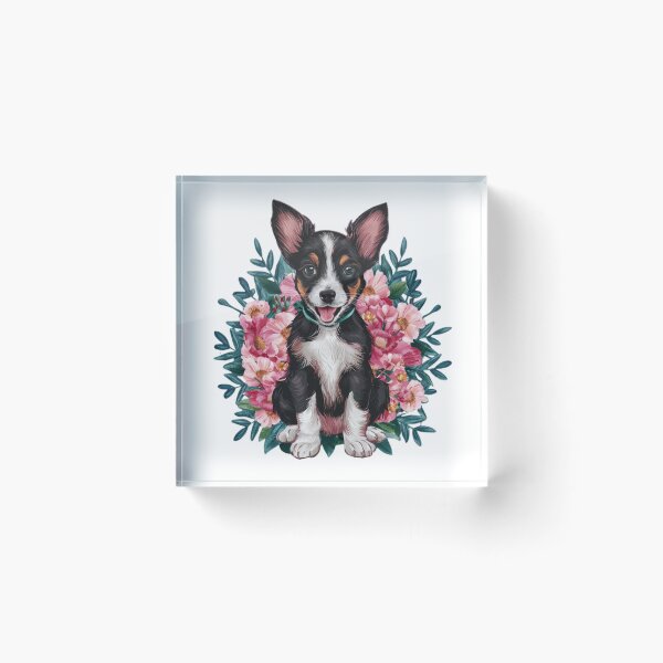 Item preview, Happy Puppy Amidst Flowers designed and sold by TheCreativeA.