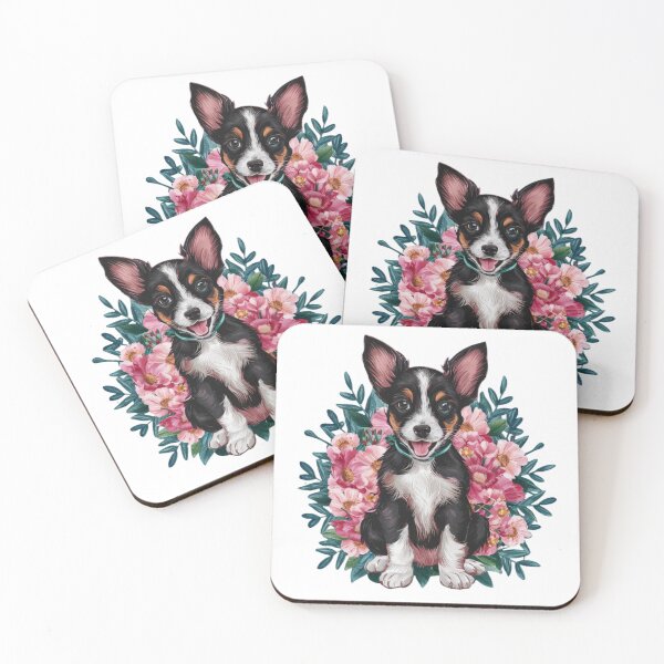 Item preview, Happy Puppy Amidst Flowers designed and sold by TheCreativeA.