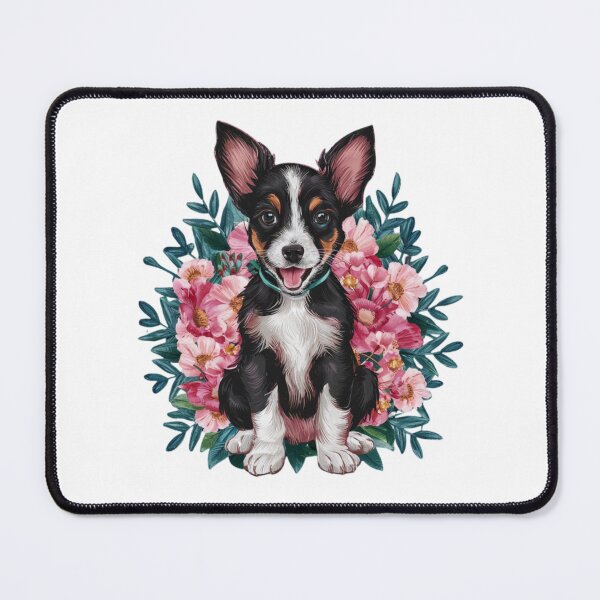Item preview, Happy Puppy Amidst Flowers designed and sold by TheCreativeA.