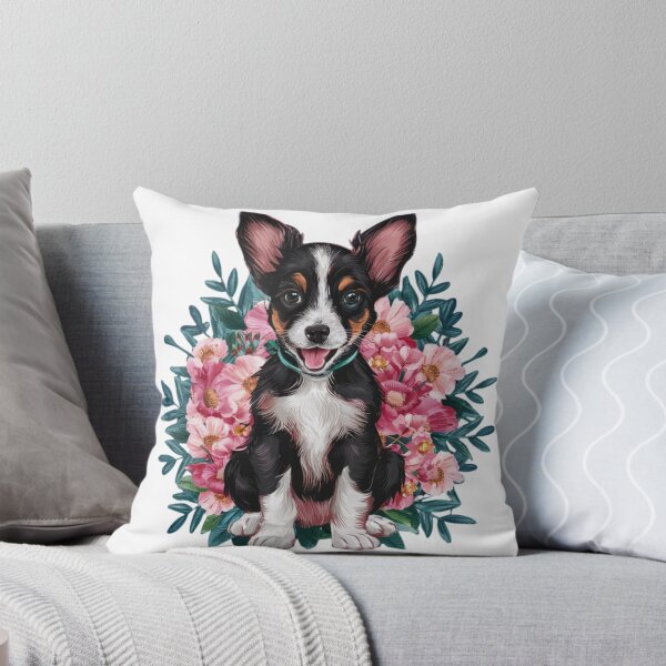 Item preview, Happy Puppy Amidst Flowers designed and sold by TheCreativeA.