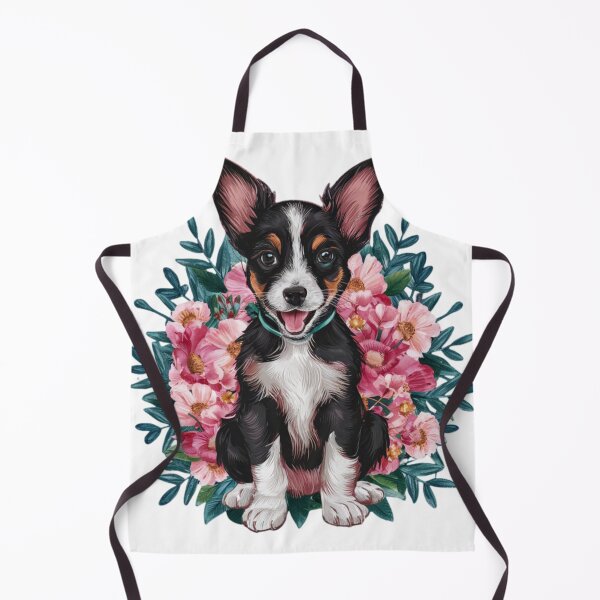 Item preview, Happy Puppy Amidst Flowers designed and sold by TheCreativeA.