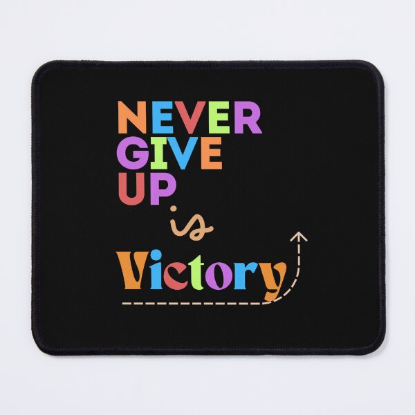 Item preview, Never give up t-shirt designed and sold by AppleMe.