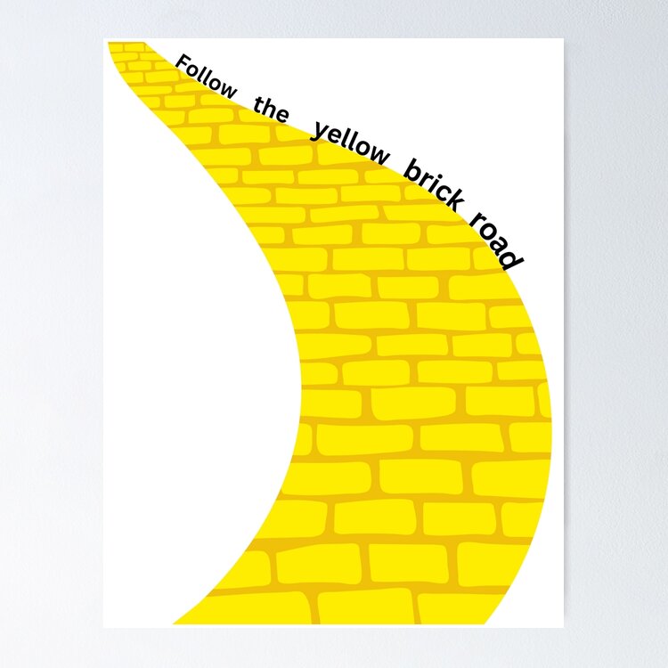 Follow the yellow brick road Sticker