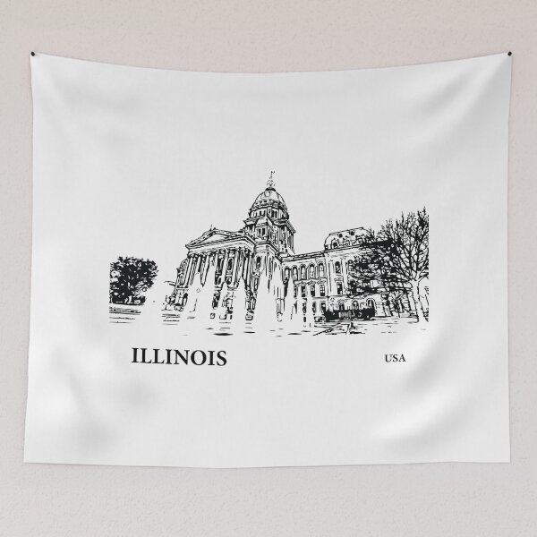 Item preview, Illinois State USA designed and sold by Lakeric Cityscapes.
