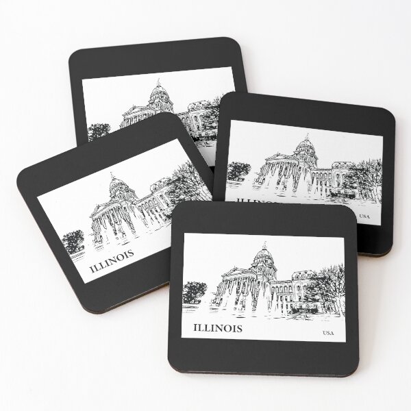 Artikelvorschau, Staat Illinois USA entworfen und verkauft von Lakeric Cityscapes.