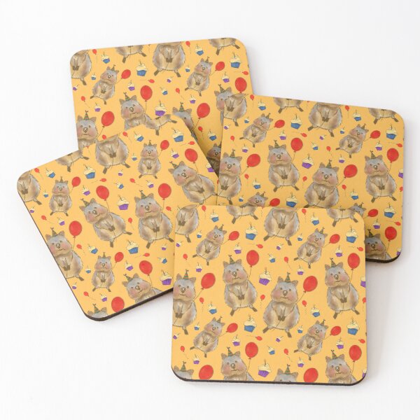 Item preview, Hand drawn Quokka Birthday Repeat Pattern designed and sold by artsbyadriii.