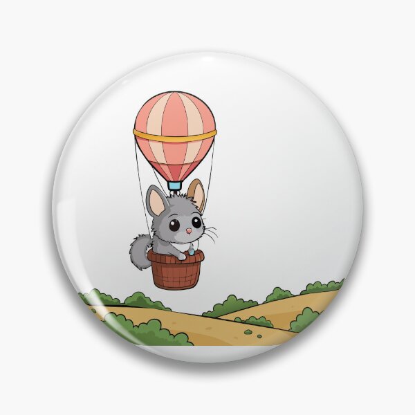 Item preview, Fluffy Chinchilla Piloting a Hot Air Balloon designed and sold by omerfdln34.