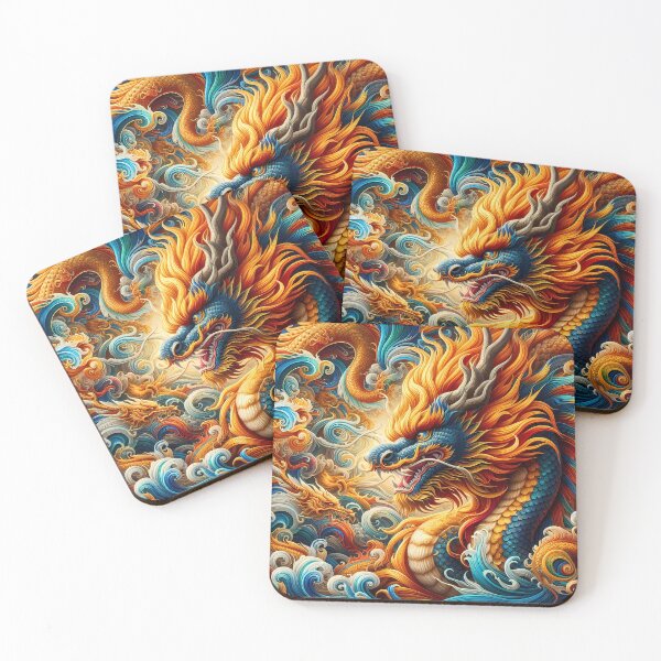 Item preview, Fiery Dragon Amidst Waves designed and sold by Vitalka-uk.
