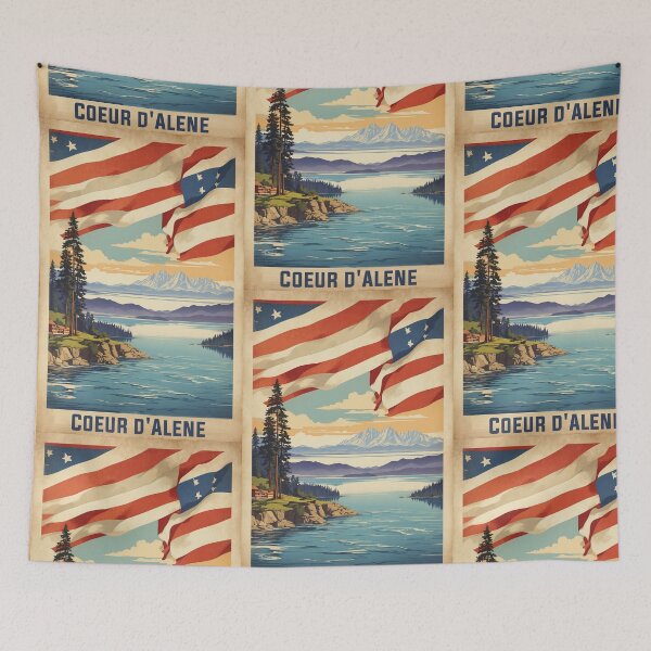 Item preview, Coeur D Alene Idaho USA Vintage Travel Tourism  designed and sold by TravelersGems.
