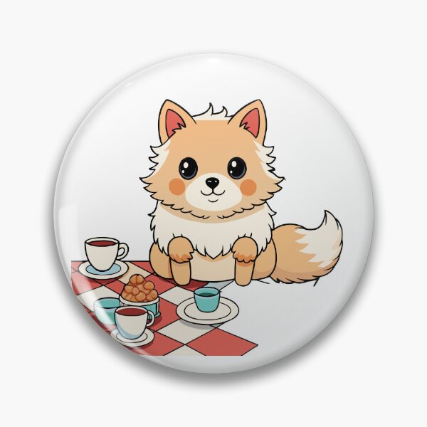 Item preview, Fluffy Pomeranian Hosting a Tea Party designed and sold by omerfdln34.