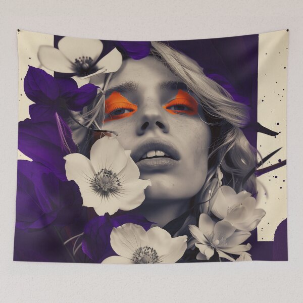 Item preview, Hollywood Actress Maya Hawke: Surreal Floral Feminine Portrait Art designed and sold by Mystikos Art.