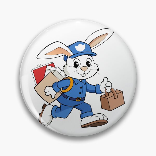 Item preview, Fluffy Rabbit Working as a Mail Carrier designed and sold by omerfdln34.