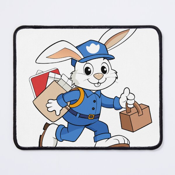 Item preview, Fluffy Rabbit Working as a Mail Carrier designed and sold by omerfdln34.