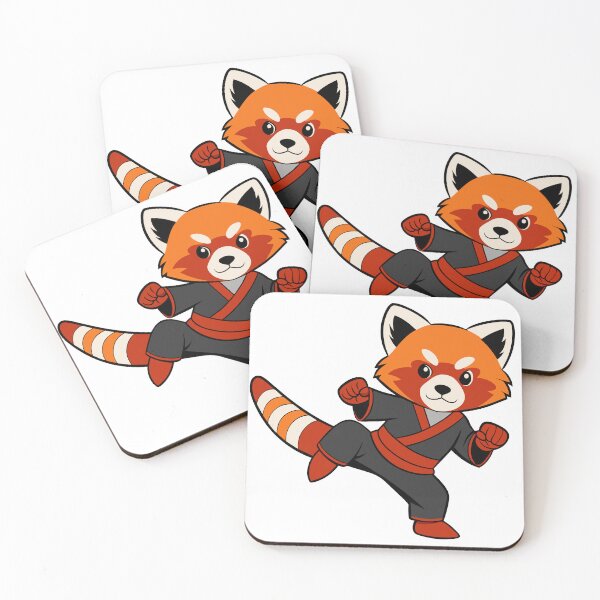 Item preview, Fluffy Red Panda Practicing Martial Arts designed and sold by omerfdln34.