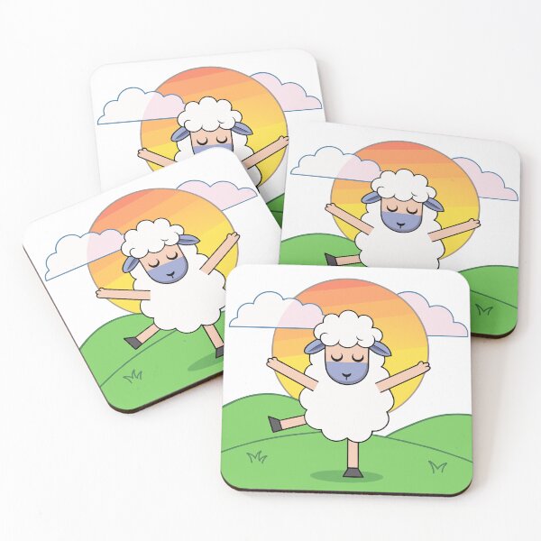 Item preview, Fluffy Sheep Practicing Yoga designed and sold by omerfdln34.