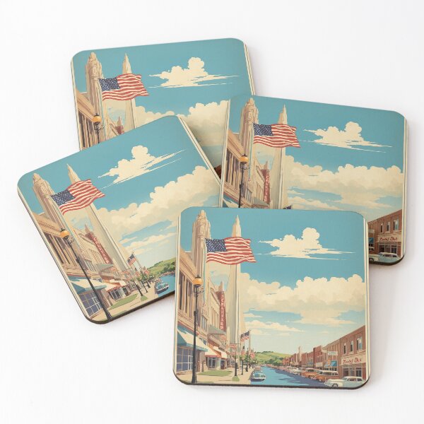 Item preview, Council Bluffs Iowa USA Vintage Travel Tourism  designed and sold by TravelersGems.