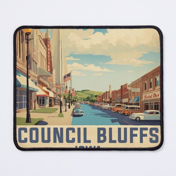 Item preview, Council Bluffs Iowa USA Vintage Travel Tourism designed and sold by TravelersGems.
