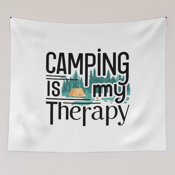 Item preview, Camping Is My Therapy, camping lover designed and sold by JustCrafted.