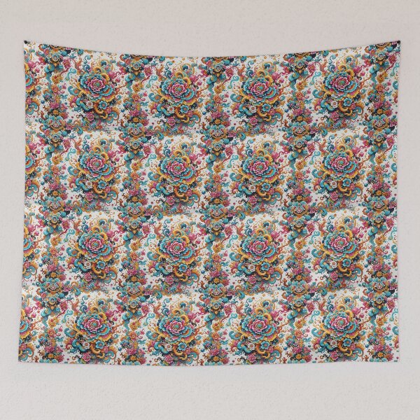 Item preview, eastern inspired intricate  flower pattern  designed and sold by metebf.