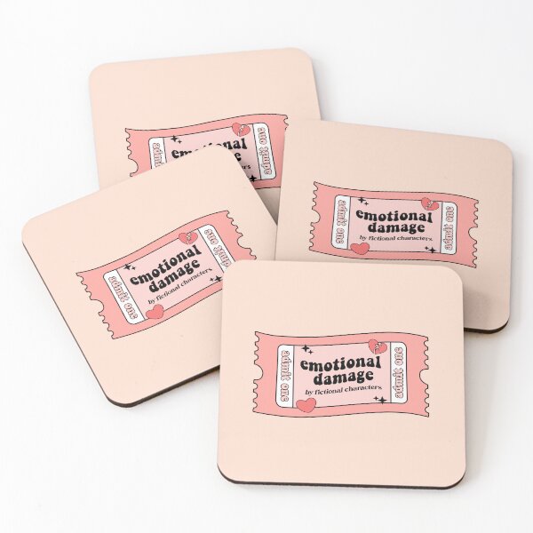 Item preview, Emotional Damage By Fictional Characters Ticket Coupon Book Trope designed and sold by BookWishEra.