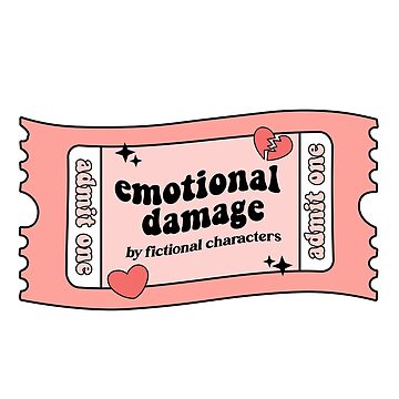 Vorschaubild zum Design Emotionaler Schaden durch fiktive Charaktere Ticket Coupon Book Trope von BookWishEra