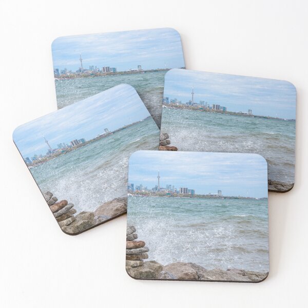 Item preview, Waves Crash Into the Rocks, Toronto Skyline designed and sold by jrtwynam.