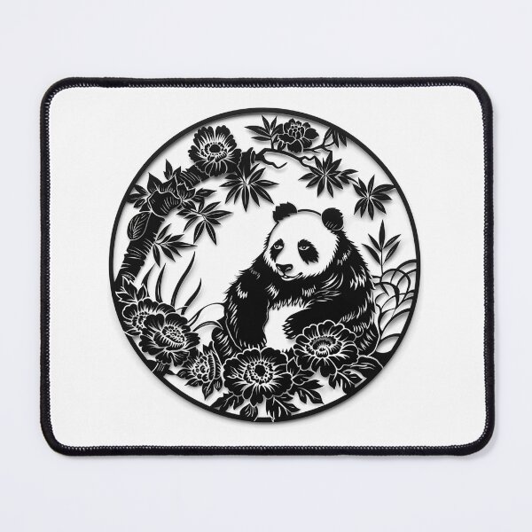 Item preview, Cuddly Panda Pals: Charming Chinese Cutout Design designed and sold by Ignorant-Artist.