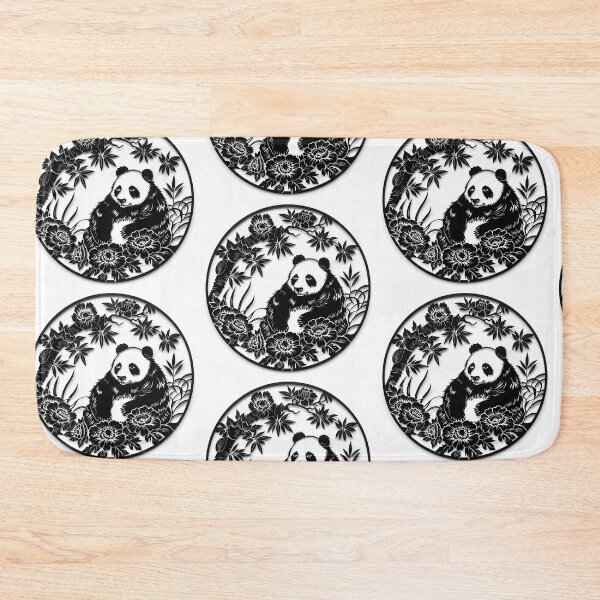 Item preview, Cuddly Panda Pals: Charming Chinese Cutout Design designed and sold by Ignorant-Artist.