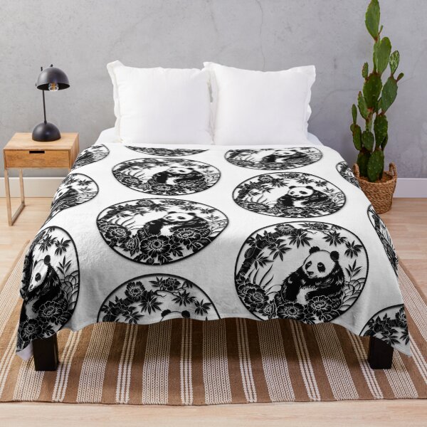 Item preview, Cuddly Panda Pals: Charming Chinese Cutout Design designed and sold by Ignorant-Artist.