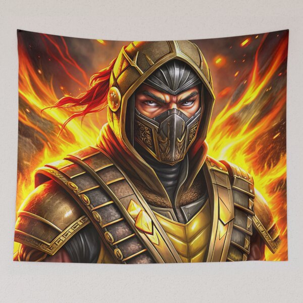 Artikelvorschau, Mortal Kombat Scorpion Fan Art entworfen und verkauft von WeirdStuffStore.