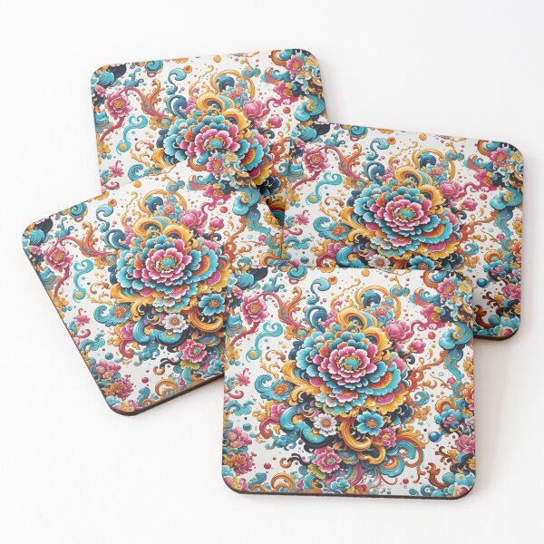 Item preview, eastern inspired intricate  flower pattern  designed and sold by metebf.