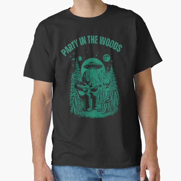 Item preview, Bigfoot Playing Guitar Party In The Woods designed and sold by AlienOccupation.